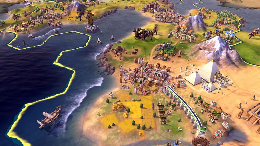 Overview of the Civilization 6 map