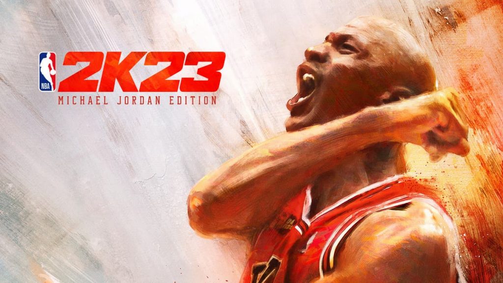 Copertina di NBA 2K23 con Michael Jordan