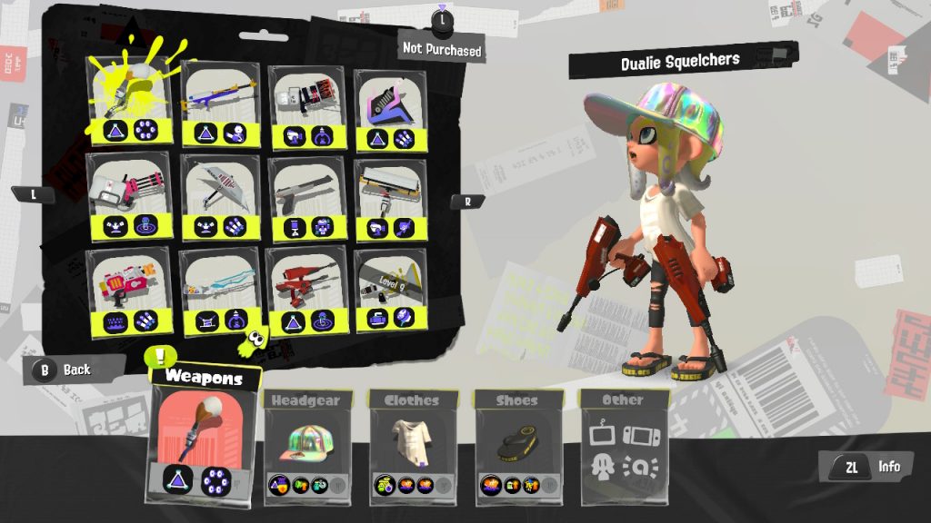splatoon 3 weapon equip menu