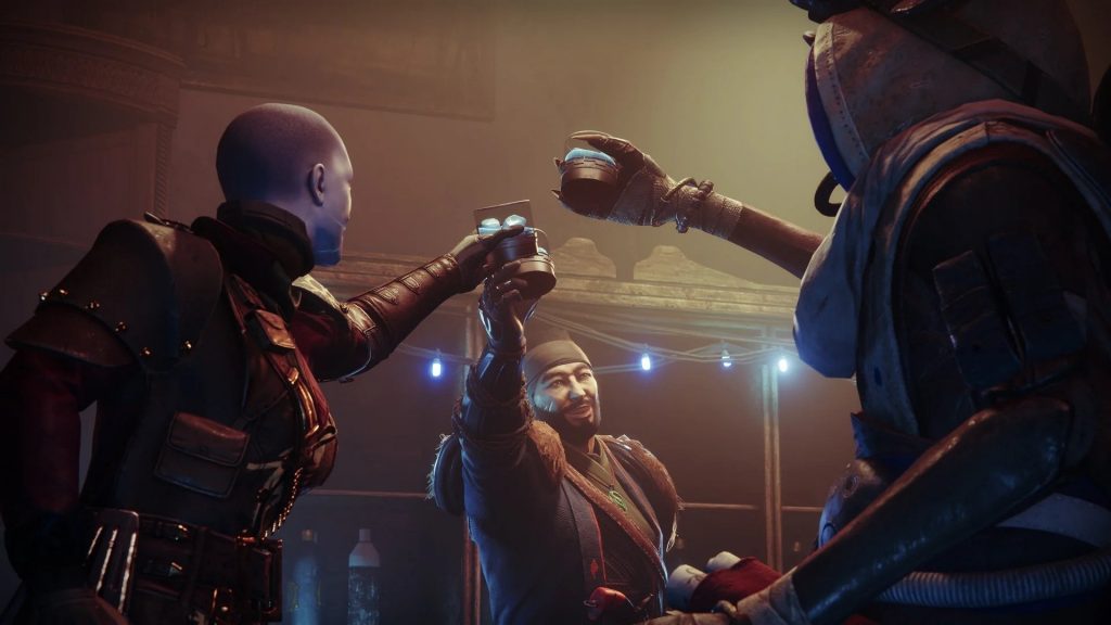 Destiny characters raising a toast