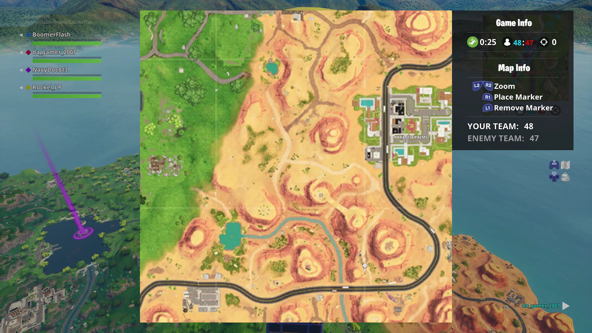 trial 6 c2 smack in the center of c2 an empty field north of pleasant park - pleasant park fortnite map