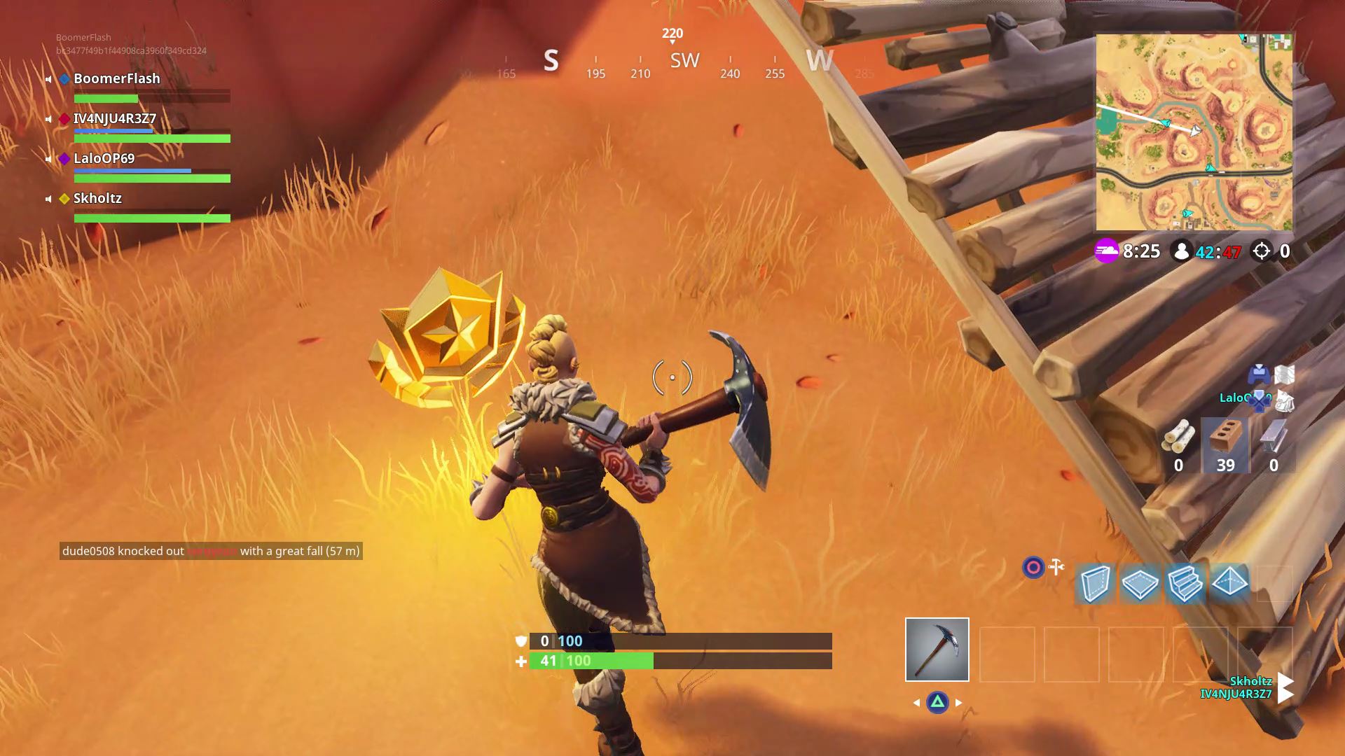 hoop 5 e3 at the bottom of the pickaxe shaped hole in square e3 west of lazy links fortnite battle royale - where are the flaming hoops in fortnite battle royale