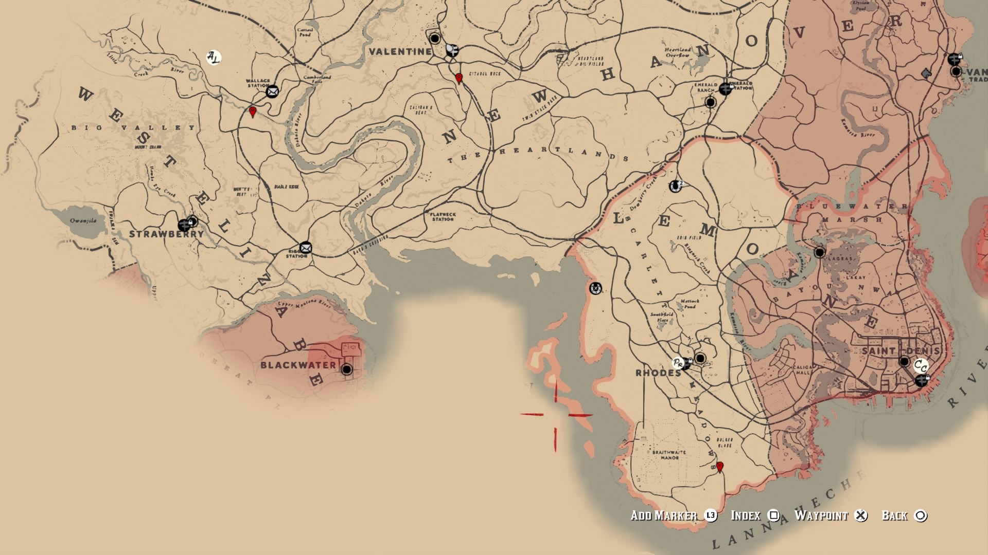 Red Dead Redemption 2: West Elizabeth - World Atlas Map