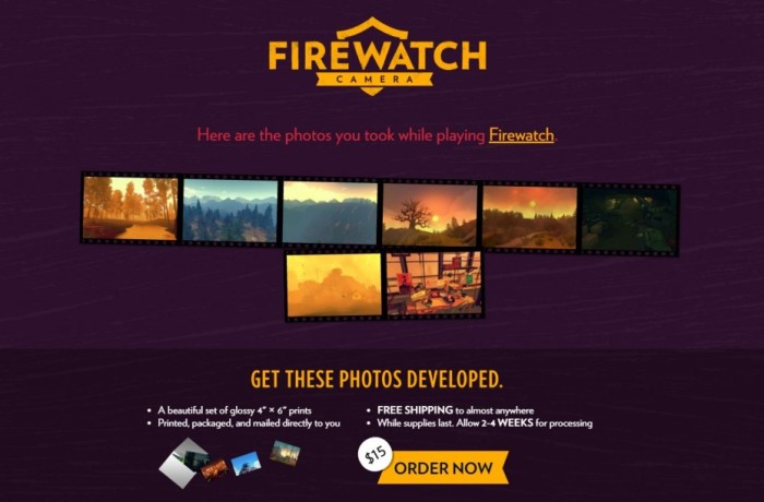firewatch bonus photo prints header