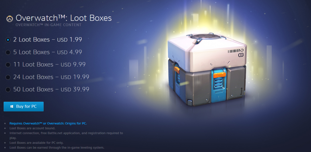 Overwatch loot cheap box prices