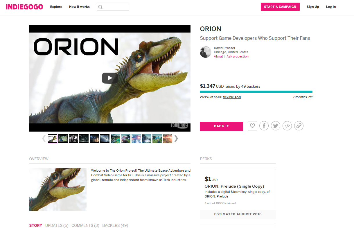 ORIONIndiegogo