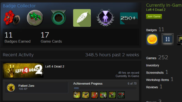 left 4 dead 2 steam badge