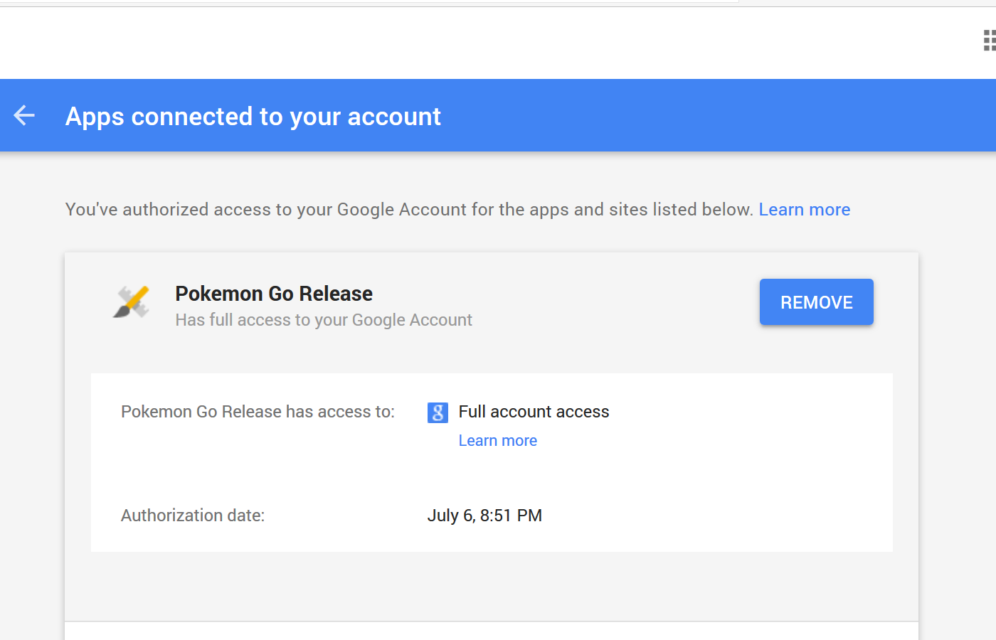 pokemon go google account