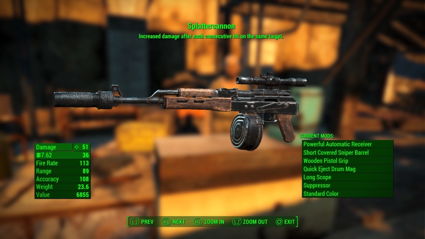 Fallout 4 weapons on back mod