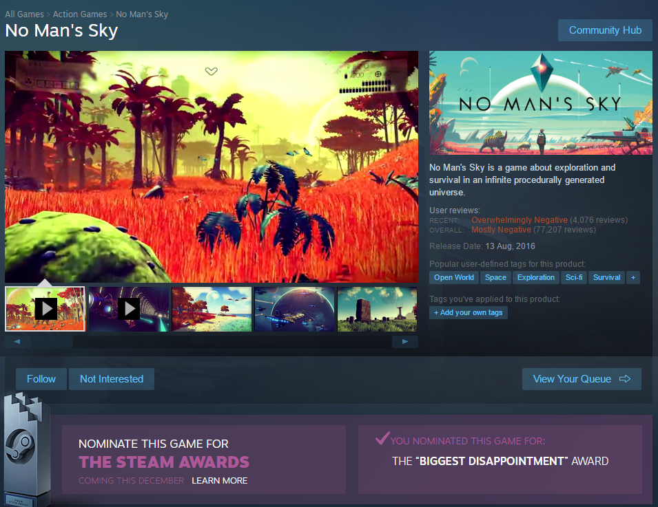 Game Awards nominates No Man's Sky for Best Community Support :  r/NoMansSkyTheGame