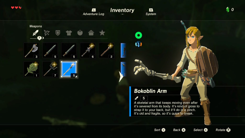 Legend of Zelda: Breath of the Wild - Weapons Guide | Drop Locations ...