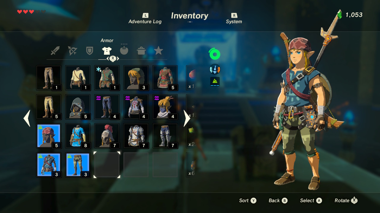 legend of zelda breath of the wild armor