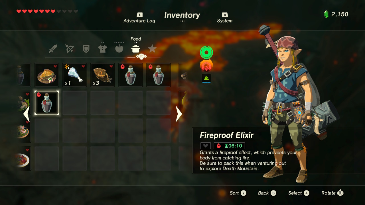 Zelda Breath of the Wild How to Get Fireproof Armor Lvl. 2 Heat