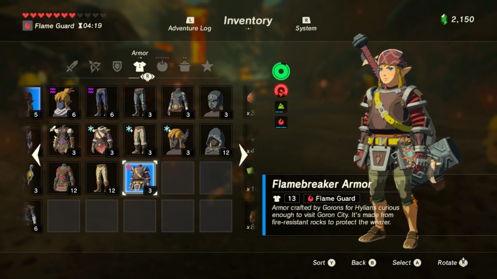 Zelda Breath of the Wild How to Get Fireproof Armor Lvl. 2 Heat