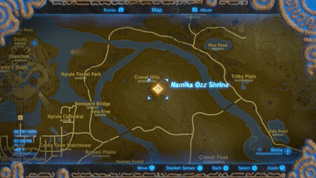 zelda breath of the wild shrine location map