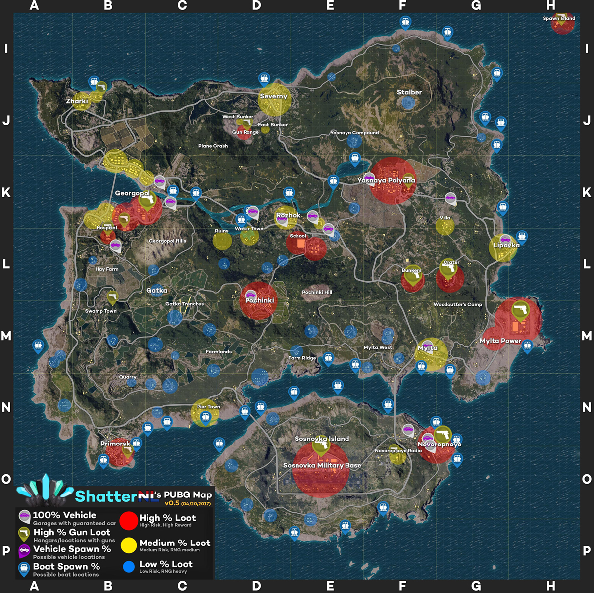 PLAYERUNKNOWN'S BATTLEGROUNDS Loot and Vehicle Guide