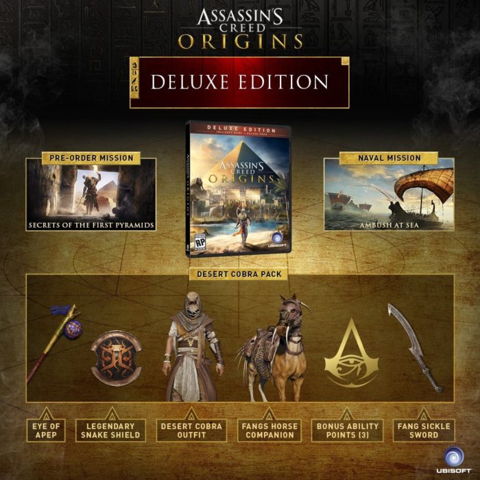  Assassin's Creed Origins - Xbox One Deluxe Edition : Assassin's  Creed Origins - Deluxe Edition: Video Games