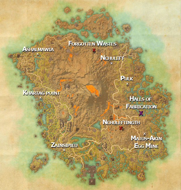 The Elder Scrolls Online: Morrowind All Elite Area and Dungeon Locations