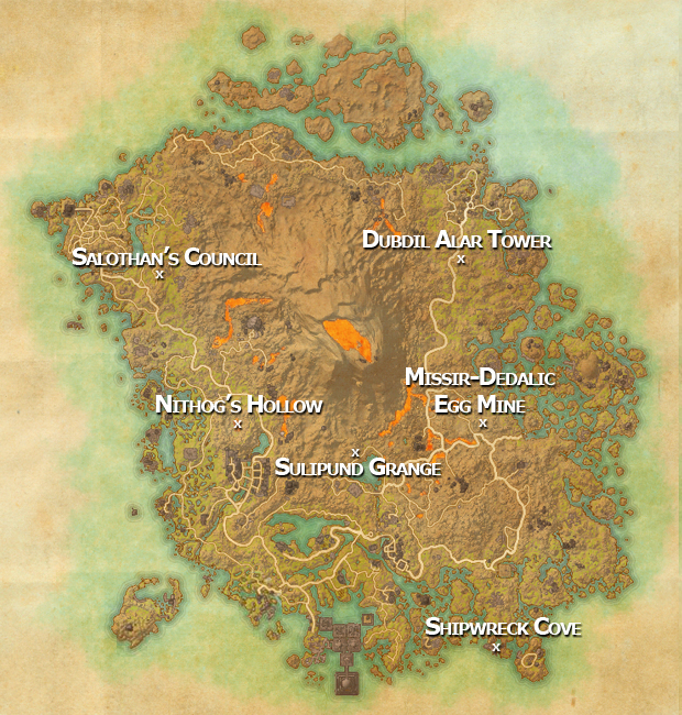 The Elder Scrolls Online: Morrowind All Elite Area and Dungeon Locations