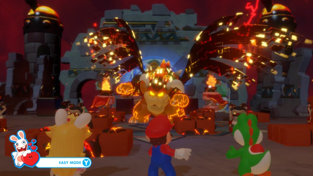 Mario + Rabbids How To Beat MegaDragonBowser World 4 Boss Guide Gameranx