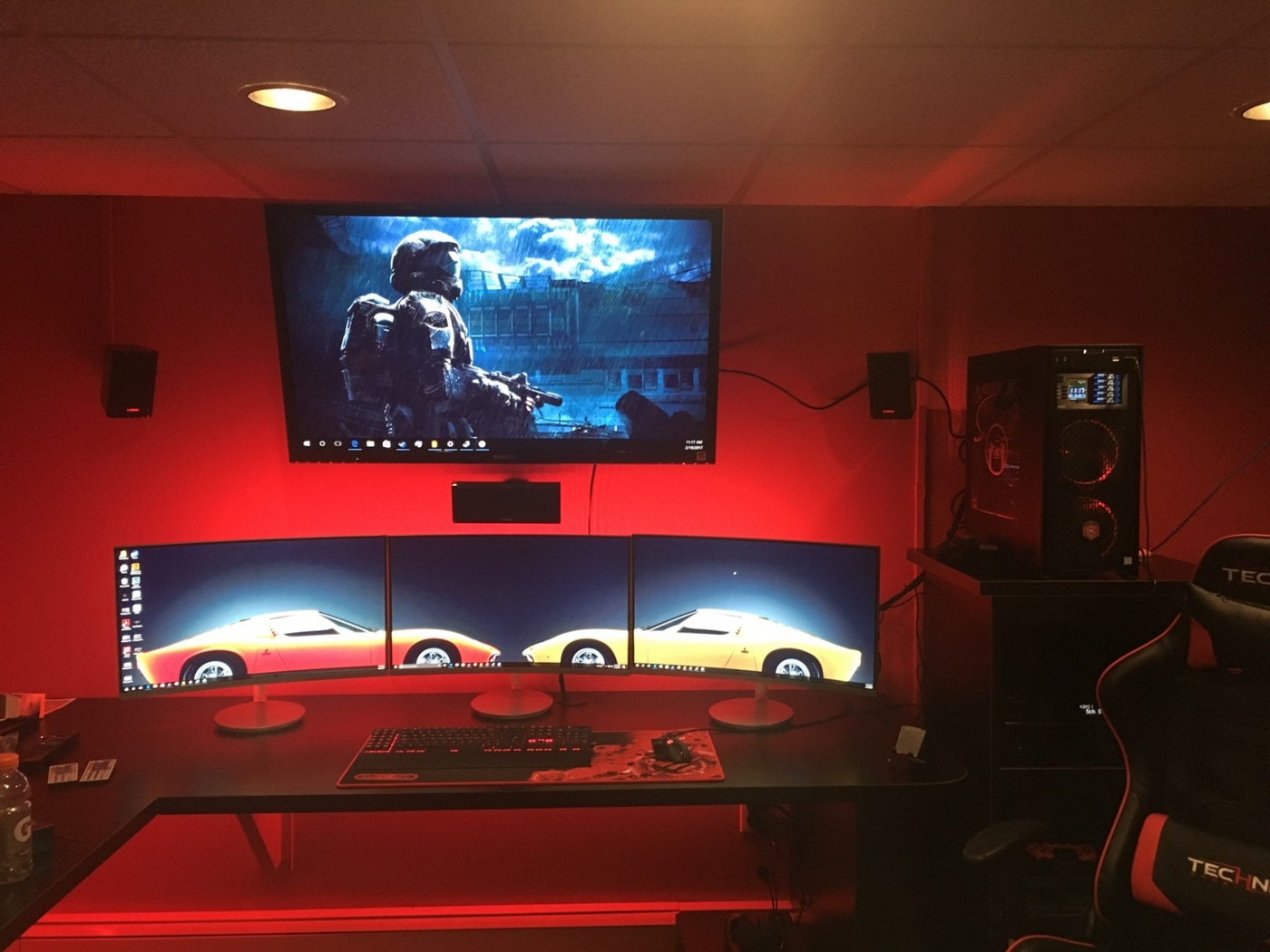 Costume How To Setup A Pc Gaming Setup with Wall Mounted Monitor
