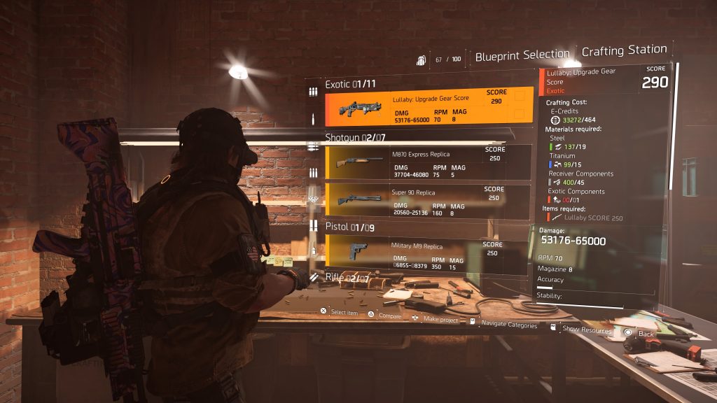 The Division 2 How To Fully Upgrade The Crafting Bench Printer
