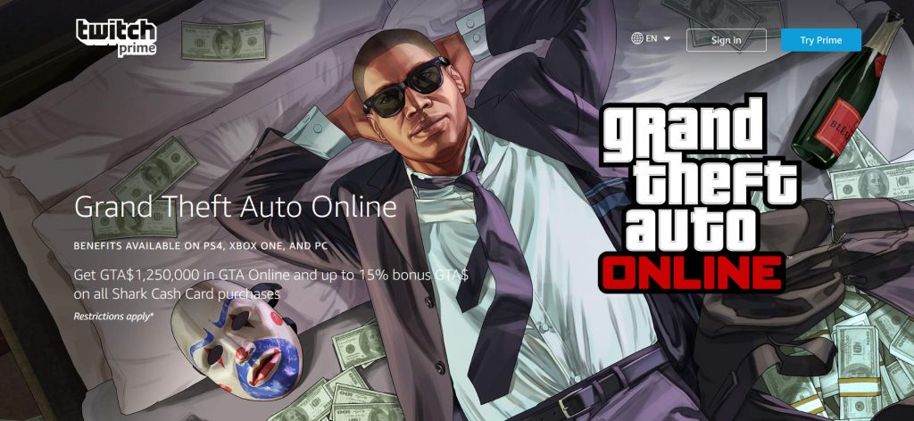 Gta 5 Claim 1 25 Million In Gta Online When You Sign Up For Twitch Prime Gameranx