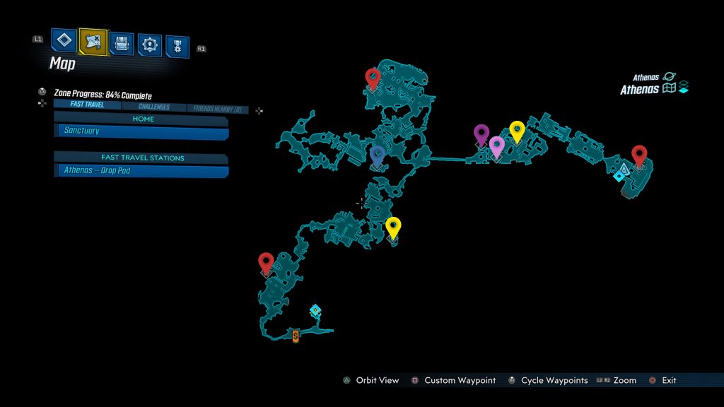 Athena S Challenge Map Borderlands 3 Borderlands 3: Athenas Crew Challenges Guide | Claptraps, Typhon Logs &  Hunts Locations - Gameranx