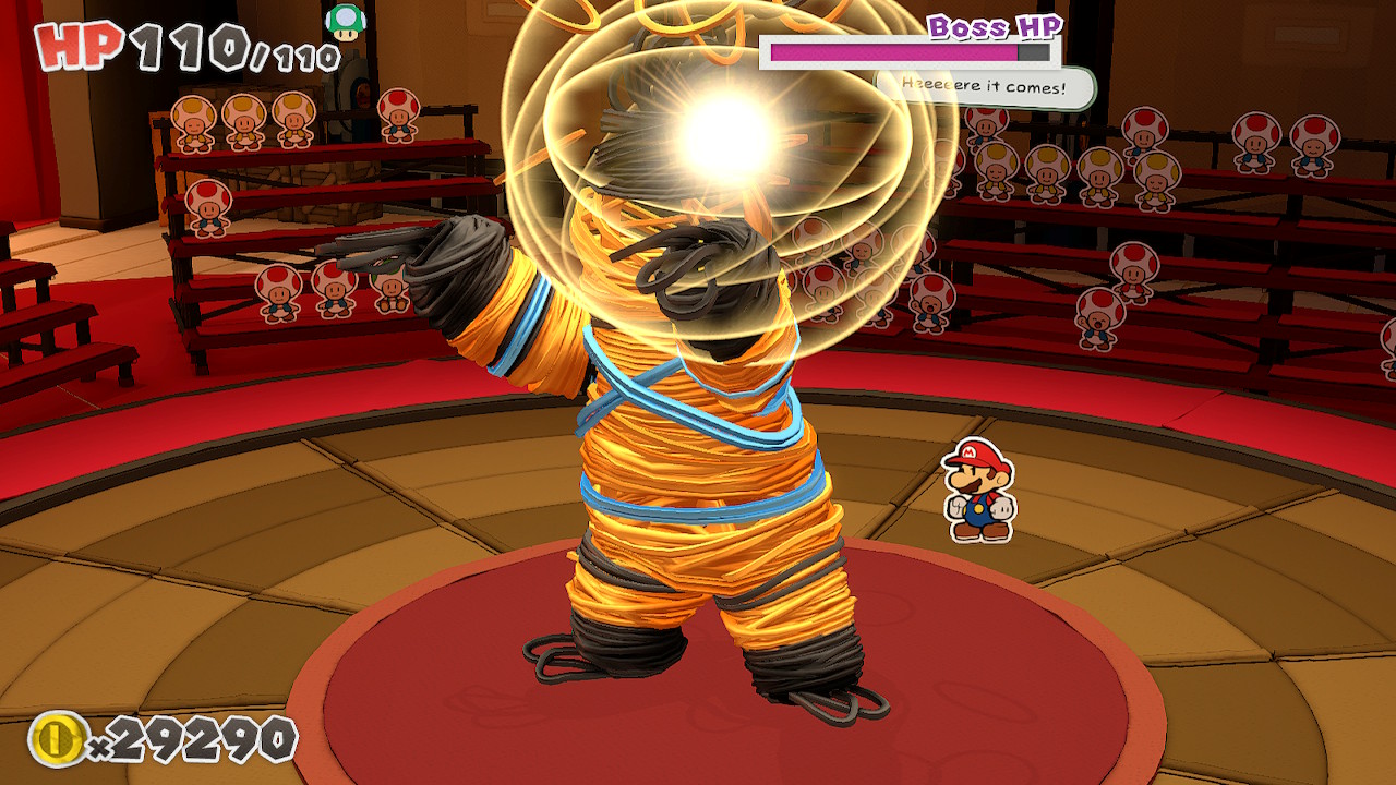 Paper Mario The Origami King Cutting The Blue Streamer Big Sho