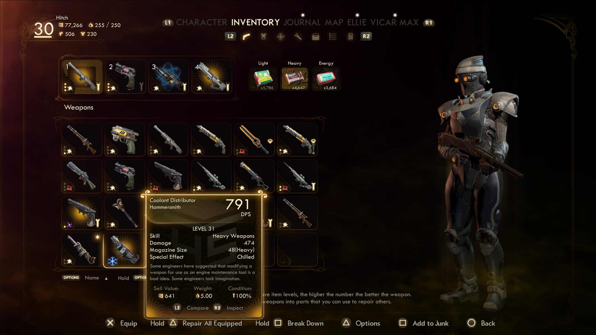 The Outer Worlds Peril On DLC All Named Weapon Locations