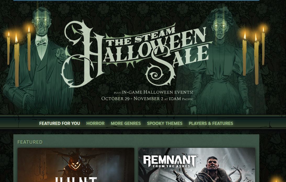 Valve Is Holding A Steam Halloween Sale Gameranx