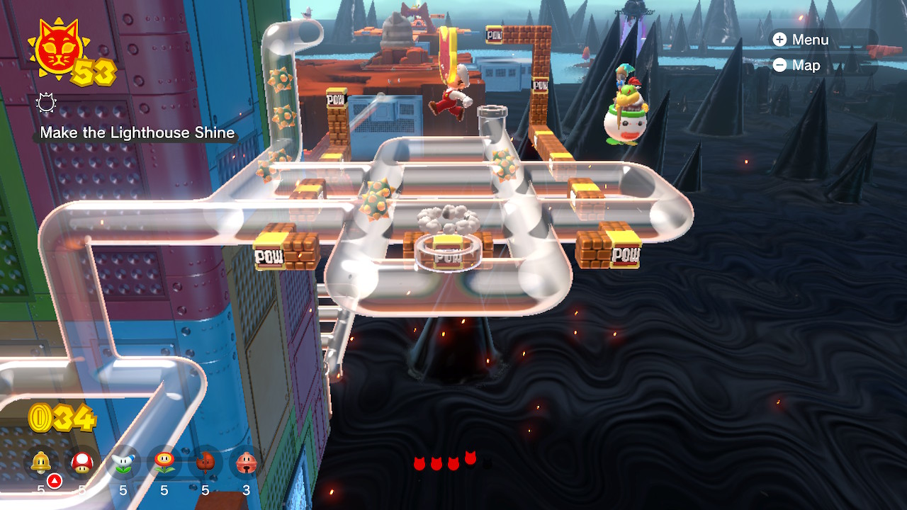 Super Mario 3D World Bowser's Fury How To Get All Cat Shines Pipe