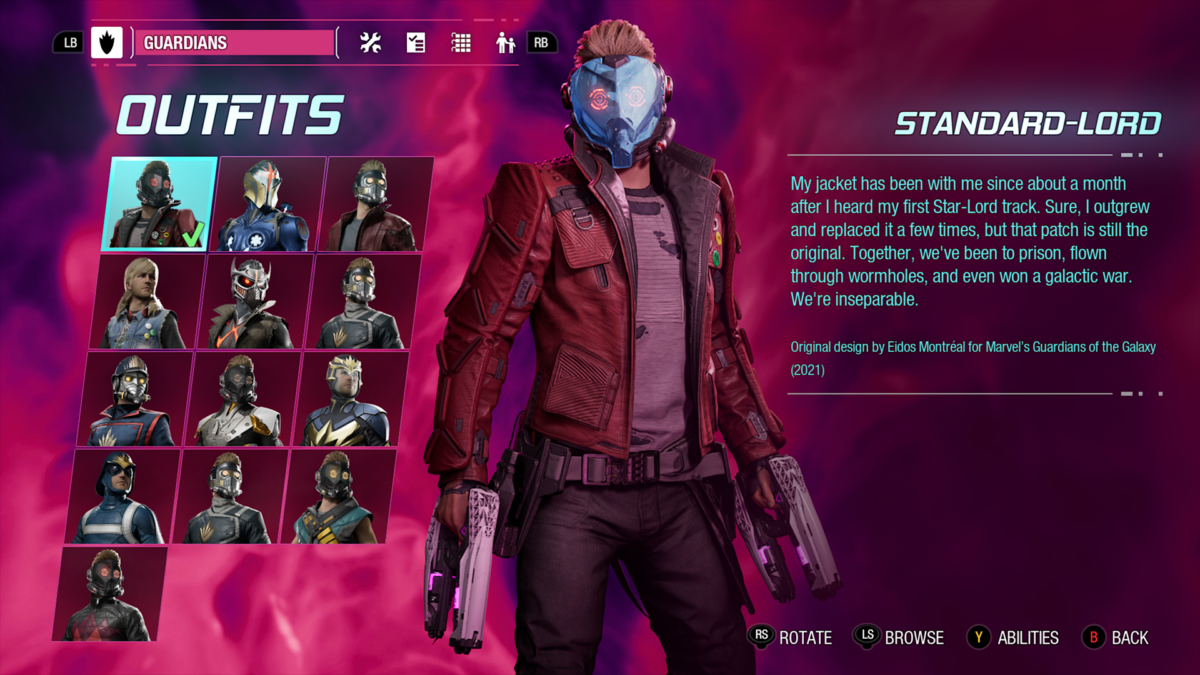 Guardians Of The Galaxy: Check Out All The Unlockable Outfits ...