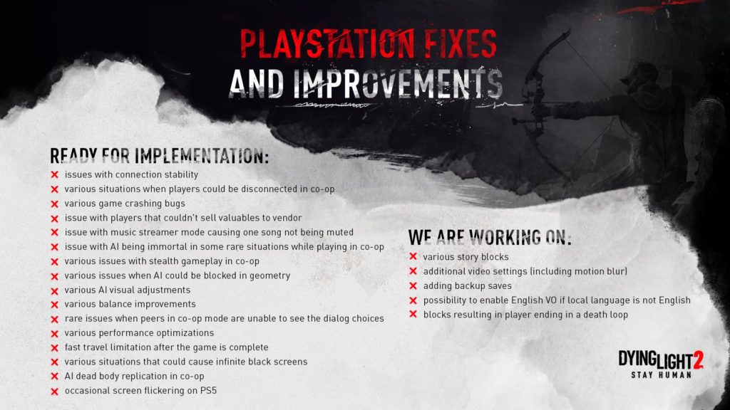 Dying Light 2 Update Fixes Problems With PS4 and PS5 Versions of the Game