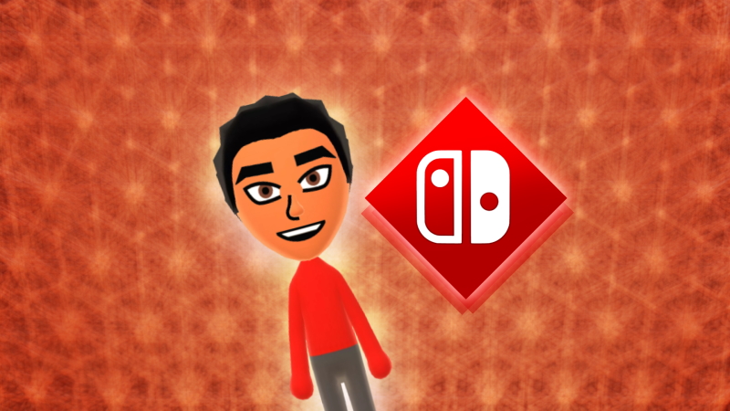 Mii with Nintendo Switch Logo