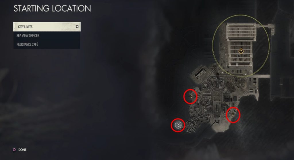 Sniper Elite 5 Mission 8 Starting Locations