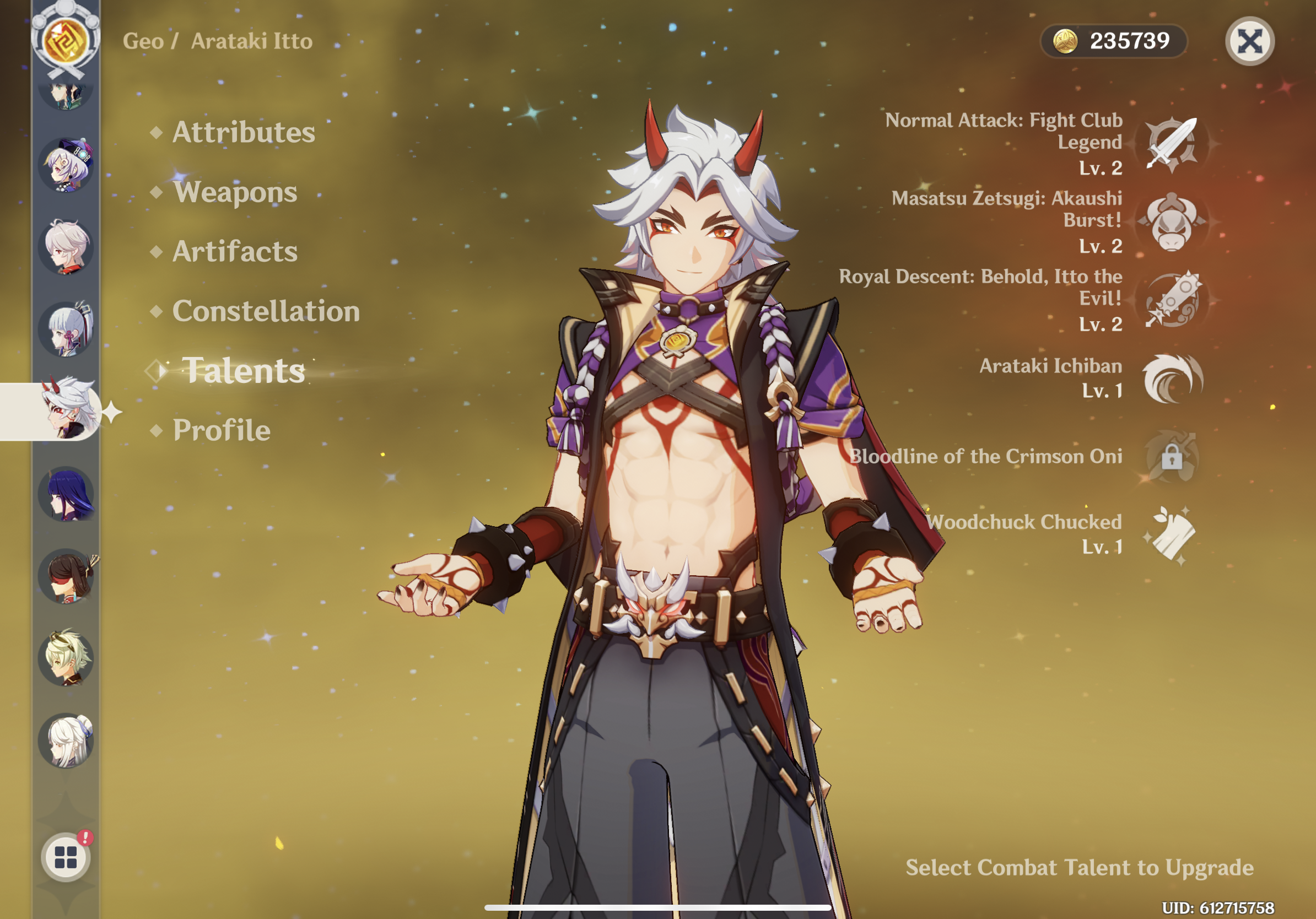 Genshin Impact Arataki Itto Talent and Ascension materials, Constellation,  team, weapon and best build