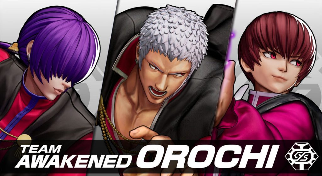 Team Awakened Orochi dlc characters in the king of fighters XV