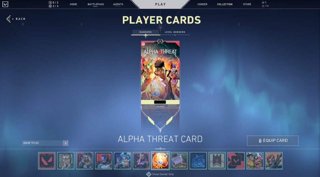 Valorant Alpha Threat Player Card