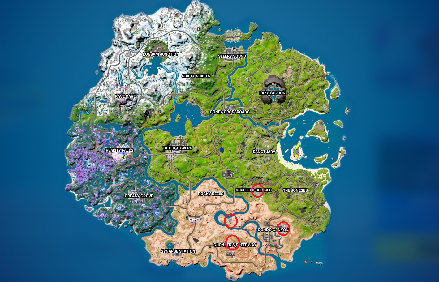 Fortnite: Chaque Emplacement De Jeton De Niveau Supérieur | Guide De