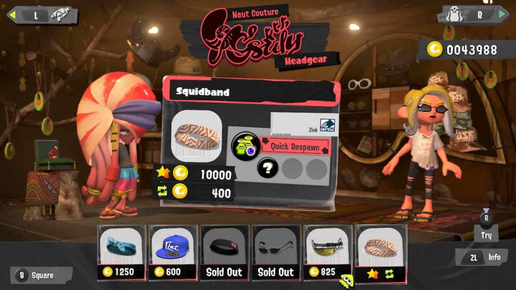 squidband en splatoon 3 headgear shop