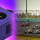 Nintendo Gamecube render with a shot of a NASCAR Speedway