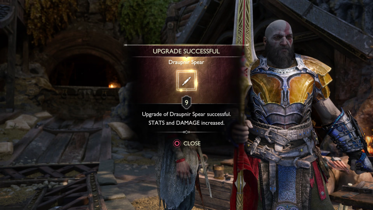God of War Ragnarok How To Fully Upgrade The Draupnir Spear Level 9