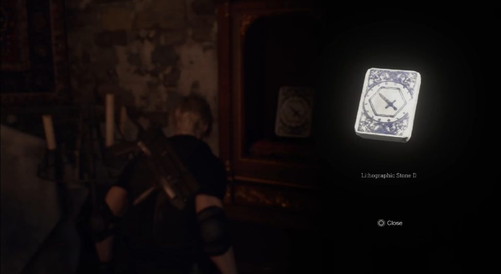 Resident Evil 4 Remake Solución de rompecabezas de baldosas de piedra litográfica