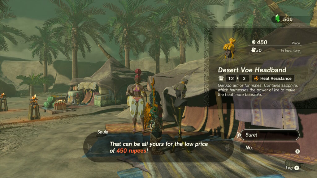 BotW] Trying to sell currently equipped clothing at the Gerudo Secret Club.  In the JP version, she says I might reconsider when you're a bit more  grown up. : r/zelda