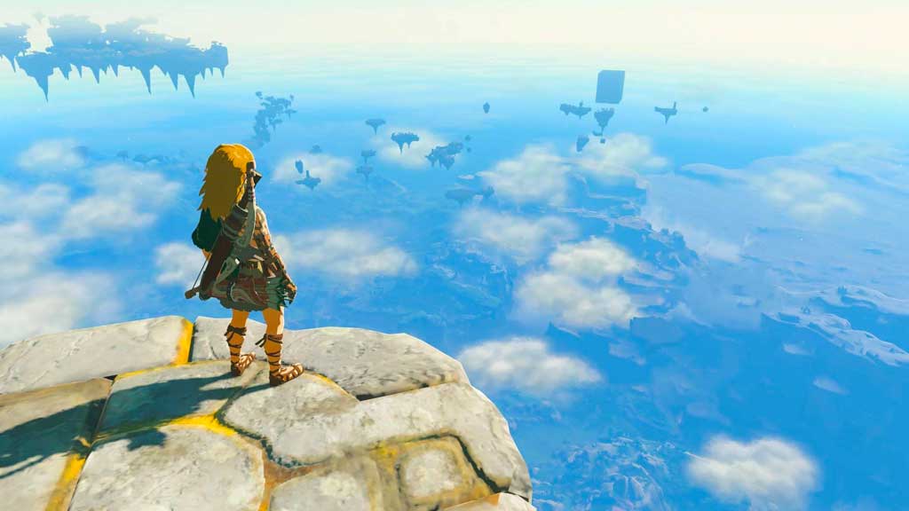 Link standing over Hyrule in Legend Of Zelda: Tears Of The Kingdom