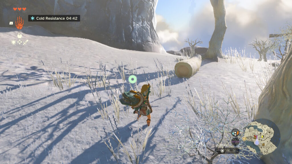 Link in the snow in Legend of Zelda: Tears of the Kingdom
