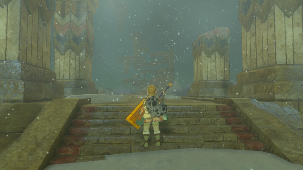 Link in snowy ruins in Legend of Zelda: Tears of the Kingdom