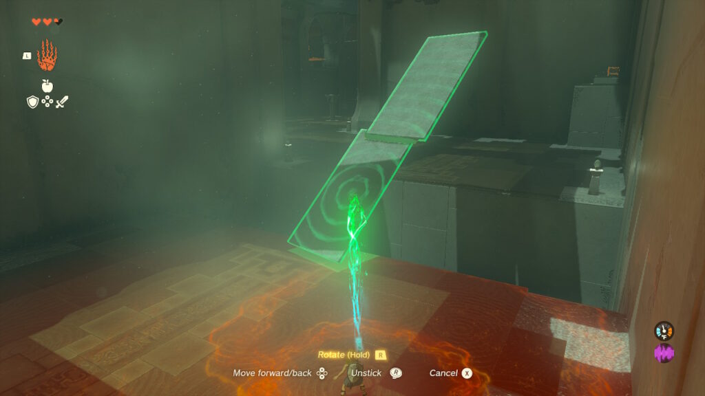 link lifting two attached stone slabs in Legend of Zelda: Tears of the Kingdom