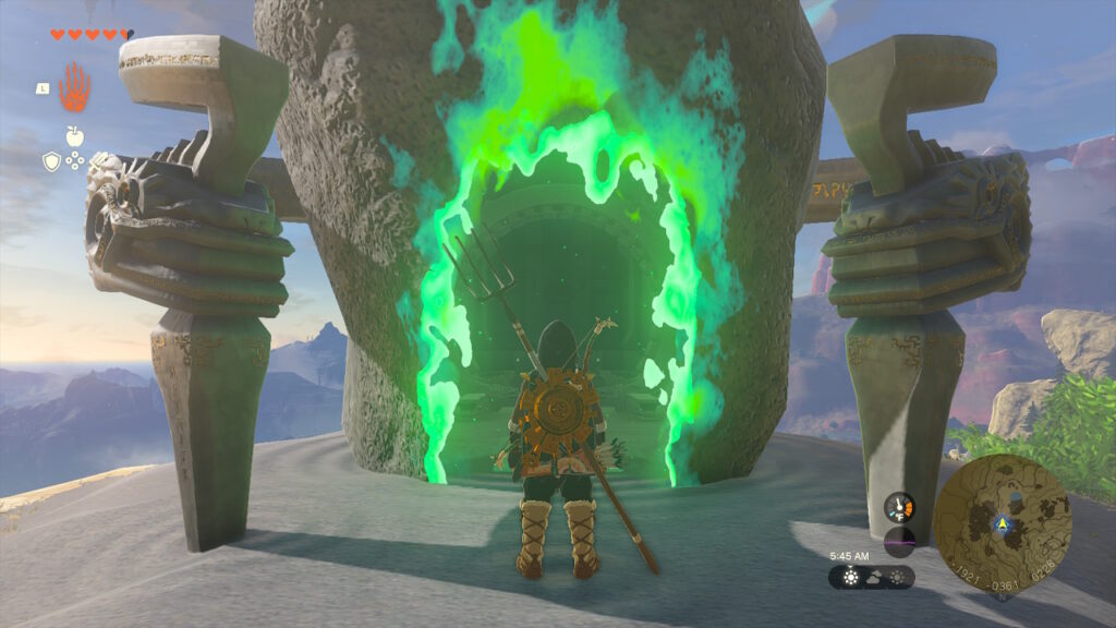 Link enters a Shrine in Tears of the Kingdom